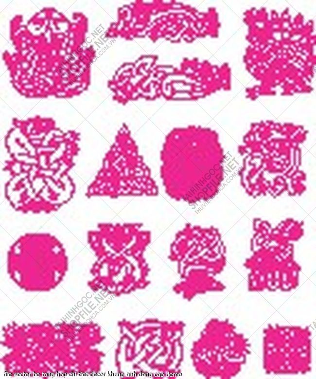 file vector bo tong hop chi tiet decor khung anh dang cap 
